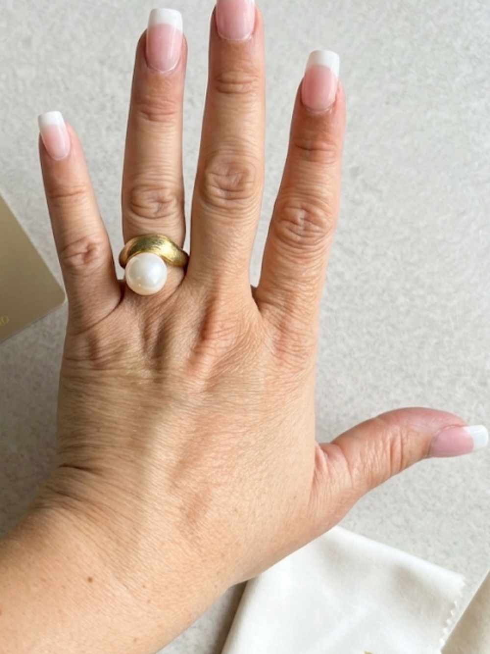 Gold Pearl Wrap Ring — Women’s Statement Jewelry